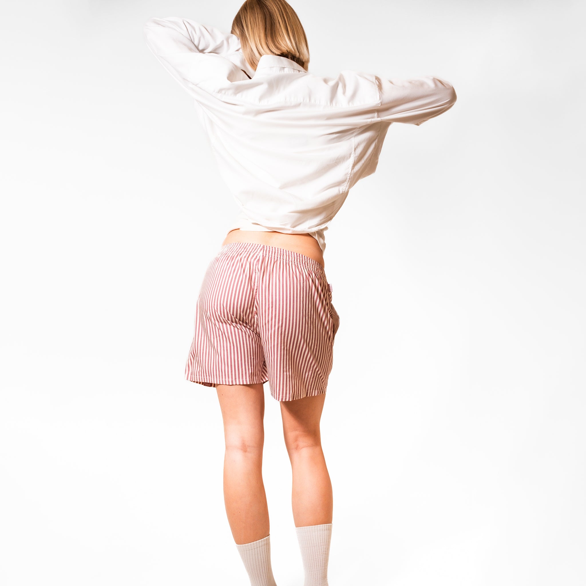Pink Striped - Boyfriend Boxers