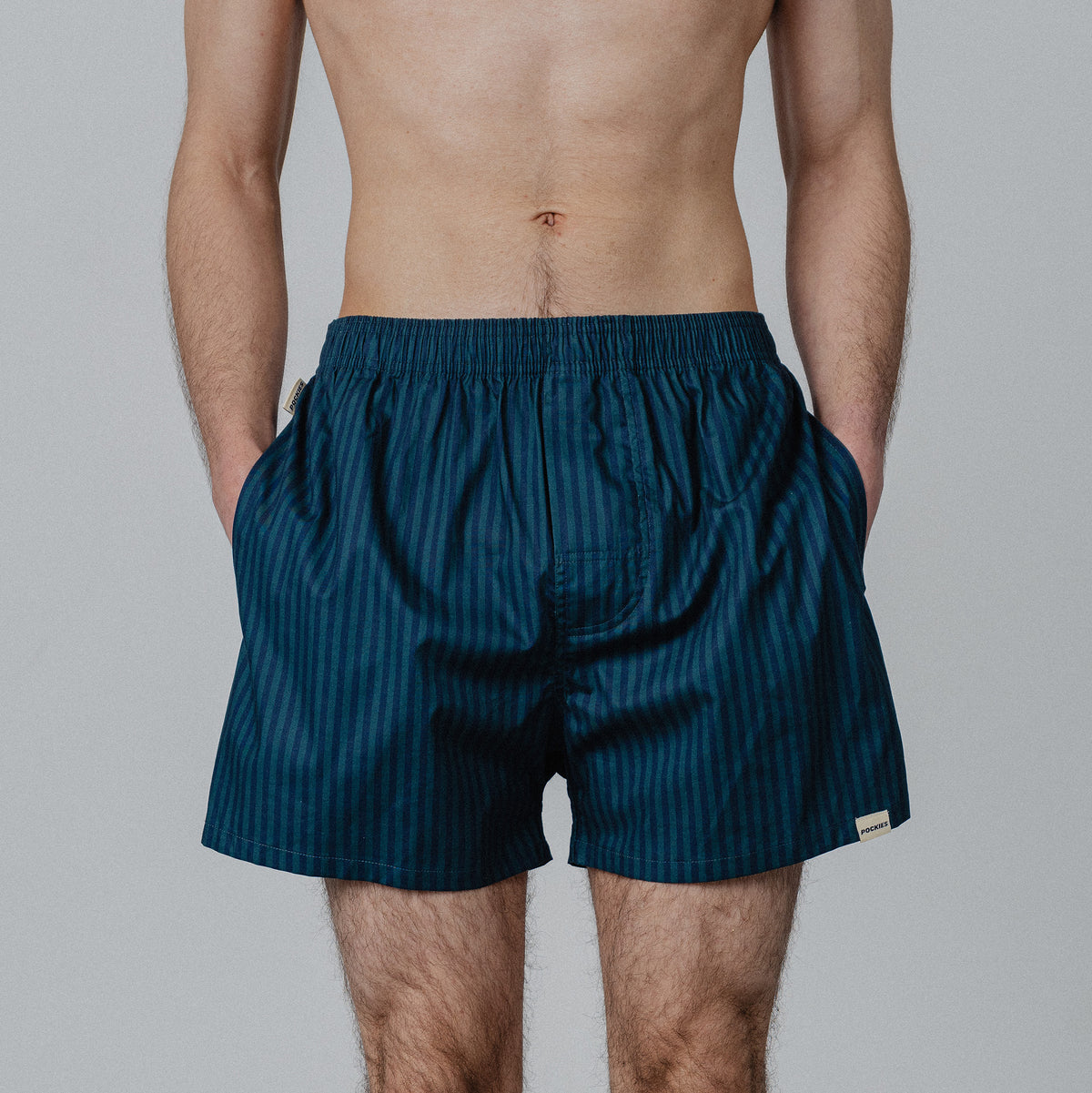 Striped Boxers - Navy/Green